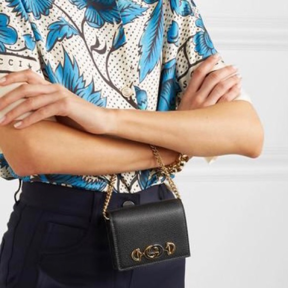 Gucci Zumi Python Snakeskin Card Case Wallet